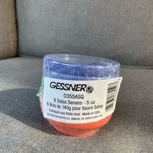 Multicolour 6 salsa bowls, new with tags